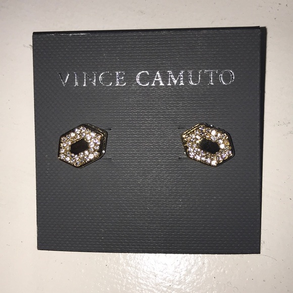 SOLD-Vince Camuto Dainty Gold Stud Earrings - Picture 2 of 7